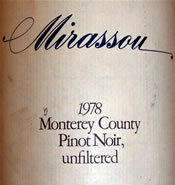 Mirassou Unfiltered Pinot Noir